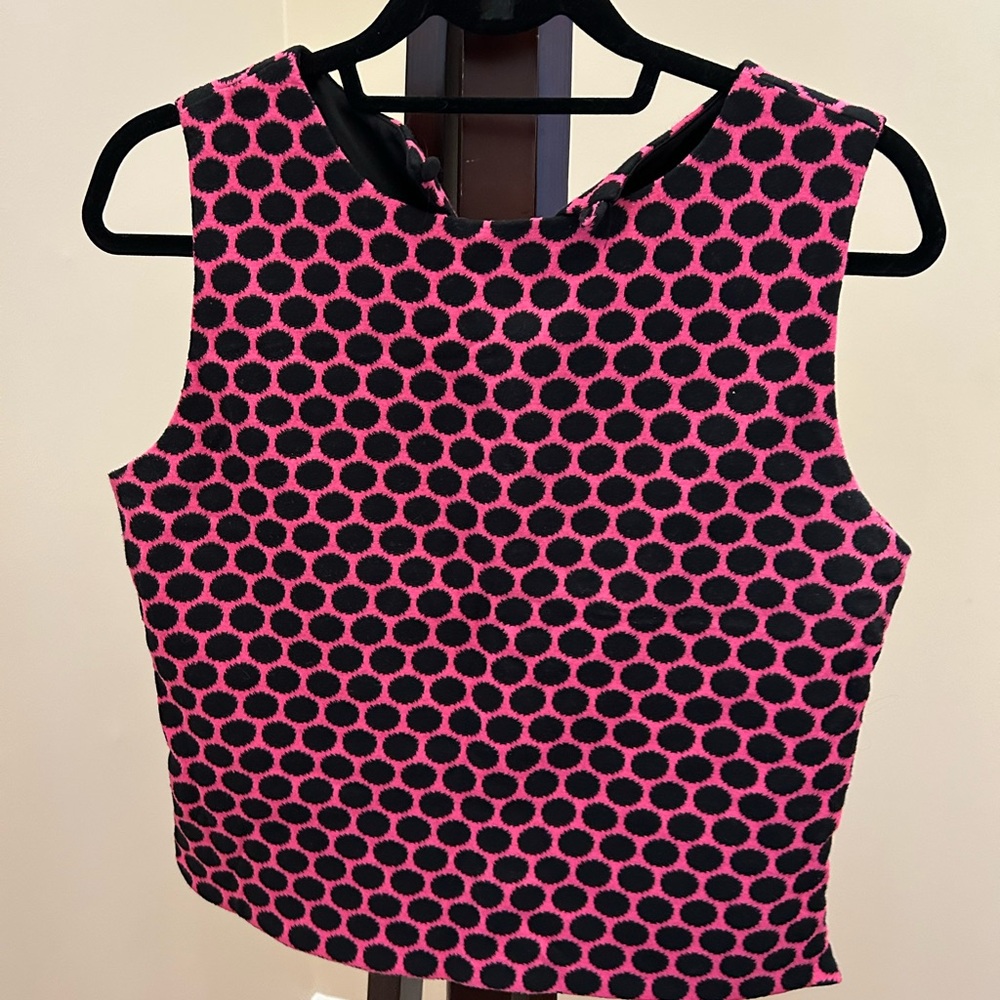 Eva Franco Pink and Black Patterned Tank Top